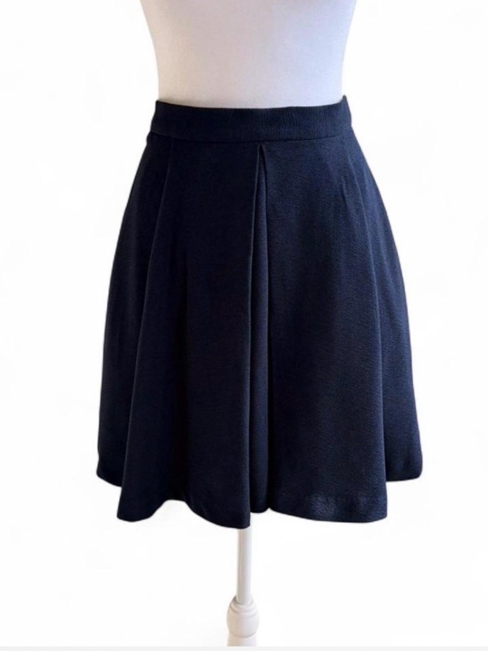 Sam Edelman Navy Circle Skirt with Pleats